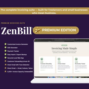 Professional Invoice Generator and Tracker | Automated Client Management | Statement of Account & Smart Email Templates