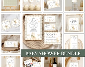 A New Silly Goose Baby Shower Decoration Bundle, Printable Games, Gender Neutral Decor