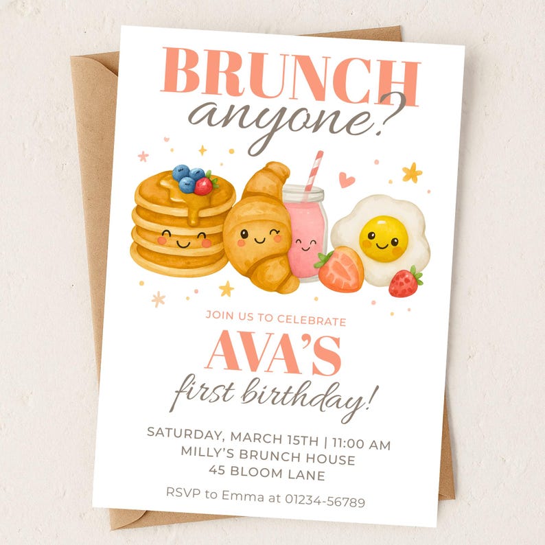 Brunch Anyone Birthday Invitation