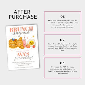 Girls First Birthday Party Invitation