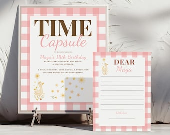 Silly Goose 1st Birthday Time Capsule Sign & Cards (Printable Template)