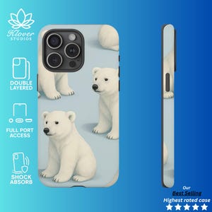 Polar bear | Cute Polar bear Phone Case | Cover for iPhone 16 15 14 13 12 SE Max Pro - Samsung Galaxy - Google Pixel