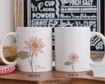 CUSTOM Birth Month Flower Mug, Mother's Day Gift, Bridesmaid Proposal Gifts, Personalized Coffee Mug, Teacher Appreciation Gift,  Mug 11oz