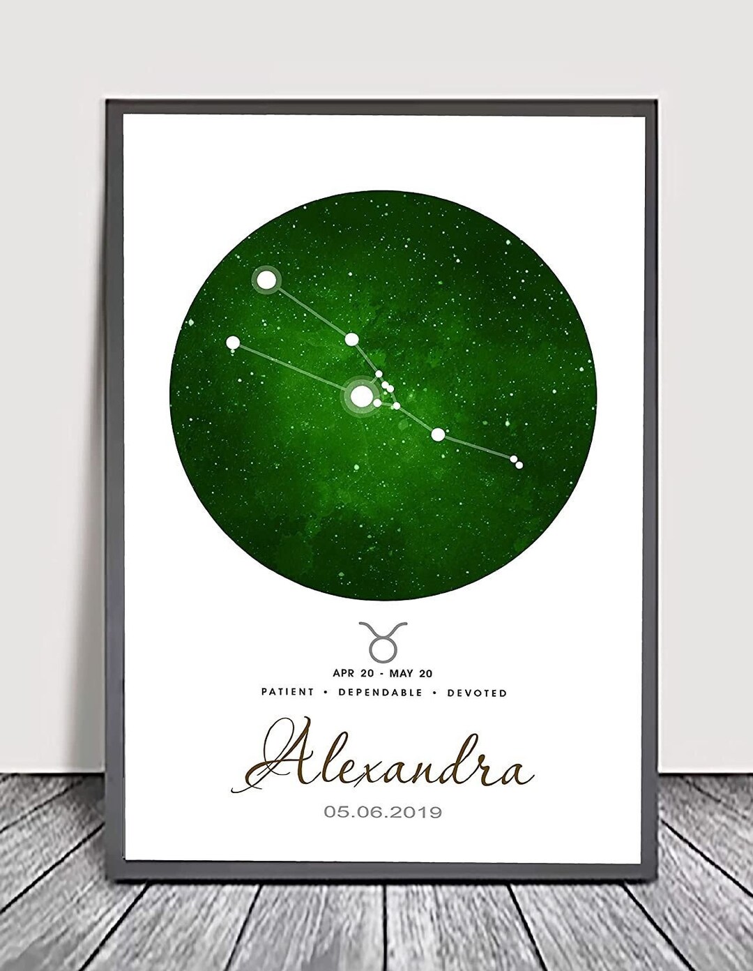 Zodiac Custom Personalized Zodiac Gift, Custom Zodiac Sign Print, Birthday Gifts ...