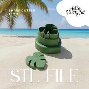 Monstera Leaf Cutter STL File, Sharp 13mm Clay Cutter, Jewelry Making Tool