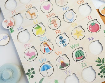 Magnetisches Alphabet Labyrinth Holzspielzeug Ab 3 Jahre - Montessori Lernspiel Für Vorschulkinder