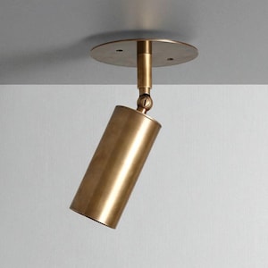 Handmade Vintage Wall Mid Century Modern Sputnik Chandelier Brass Adjustable Ceiling Spotlight Light Fixture for Hallway Kitchen, or Gallery