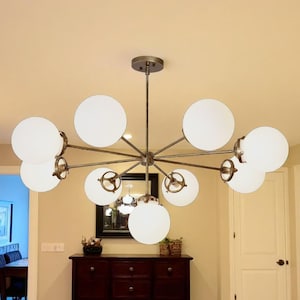 Gorgeous Mid Century Sputnik Chandelier Light Lamp , Large Modern HELIO Handmade Ceiling Pendant Light Lamp Dining Hallway Kitchen 9 Light