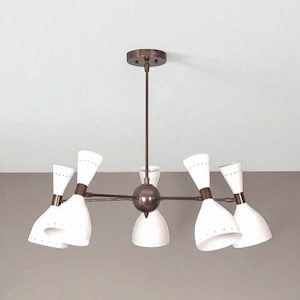 Mid Century Sputnik Chandelier DIABOLO Stilnovo Ceiling Light Lamp , Italian Stilnovo Chandelier Ceiling Lamp Light Dining 5 light
