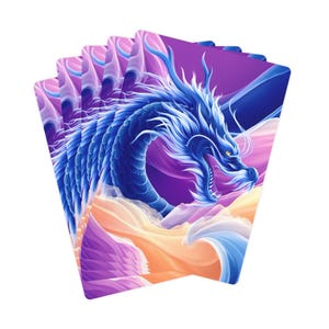 Stylish Poker Cards with Blue Dragon Design | Perfect for Game Night, Gifts for Gamers, Collectible Decks, Card Games, Home Decor