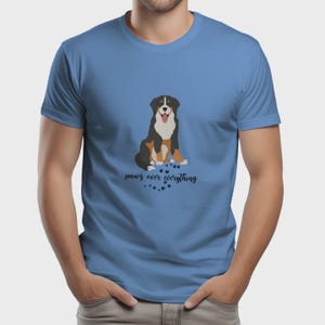 Bernese Mountain Dog T-Shirt – Cute Dog Lover Gift – Cartoon Dog Shirt – Pet Owner Apparel – Bernese Illustration Tee