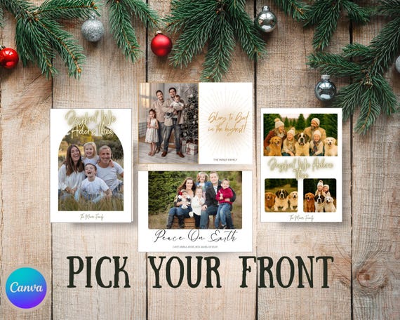 Instant Download Christian themed Christmas Cards| Canva Template Christmas| Modern Christmas Cards| Christmas Family Photo Cards| Riddles by NaptimeVillage