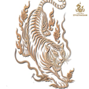 Phayak Thai Gold Line PNG – with Free Printable Wall Art (JPG)