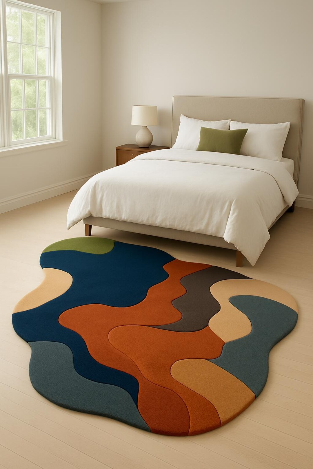Sunset Mountain Rug – Hand-tufted Wool Area Rug With Scenic Landscape ...