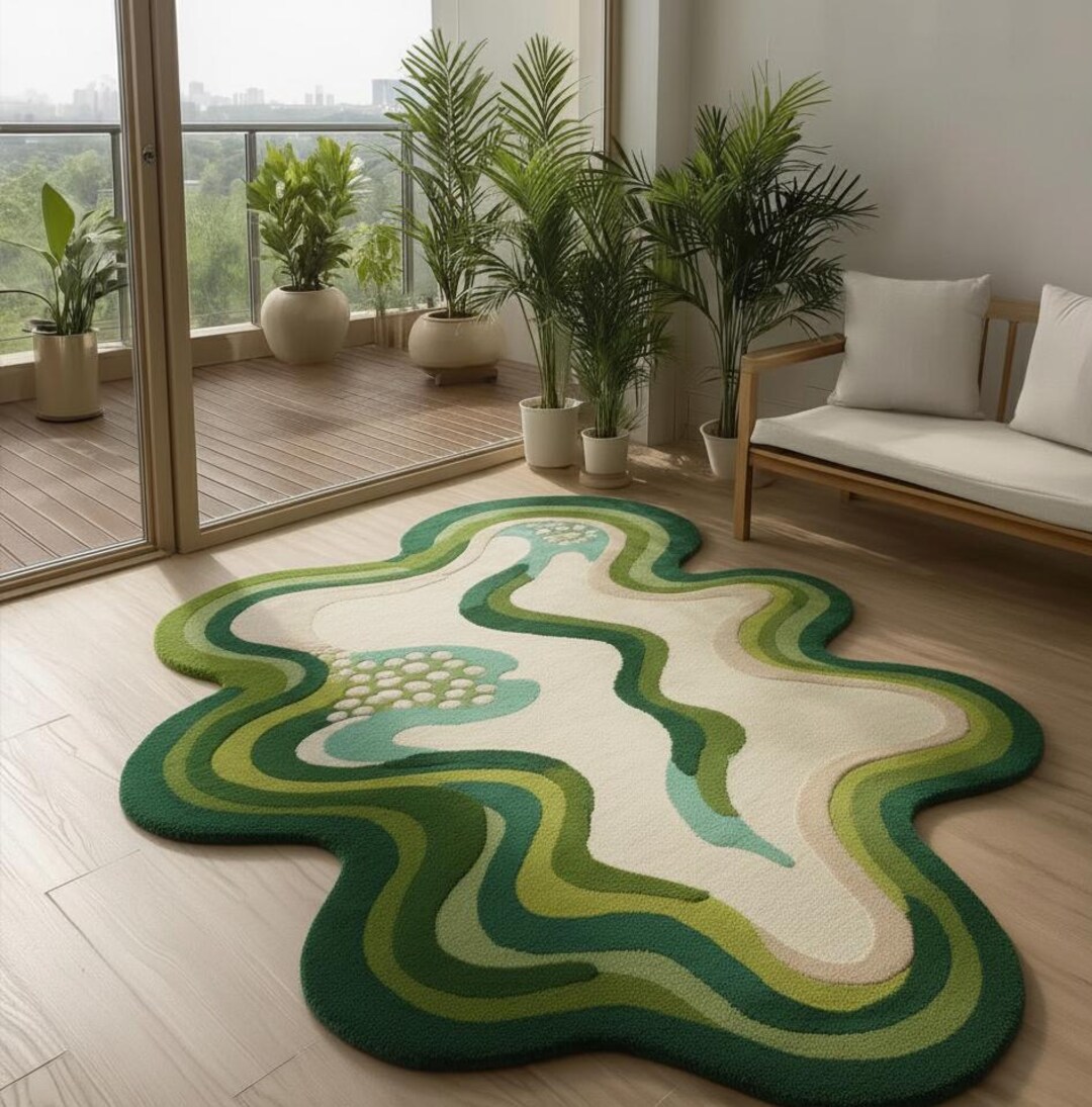 Hand-tufted Wool Round Rug | Modern Zen Textured Carpet | Custom Luxury ...