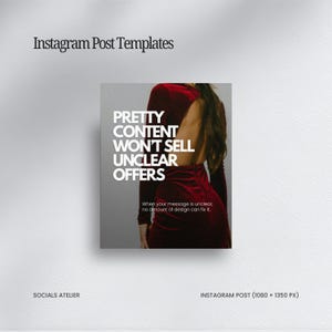Business Coach Instagram Templates, Burgundy Editorial Coaching Content Bundle, Course Creator Social Media Posts image 3