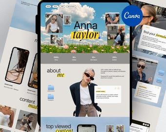 UGC Portfolio Canva Website | Editable Landing Page for Content Creators (Instant Download)