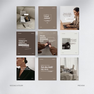 Virtual Assistant Instagram Templates, VA Content Bundle for Service Providers, Remote Work Social Media Templates image 12
