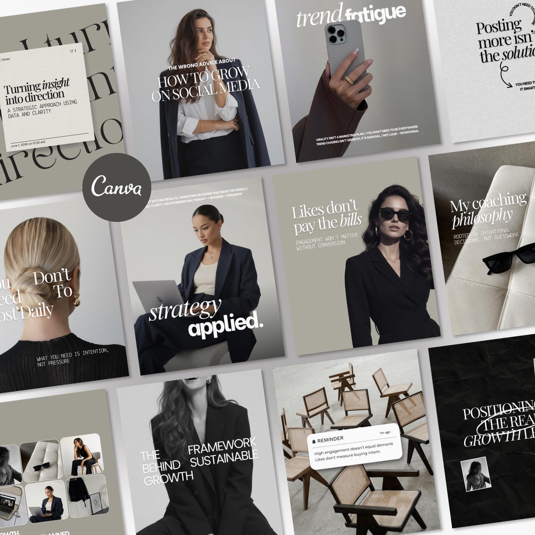 Coaching Instagram Canva Templates | Social Media Kit for Business ...
