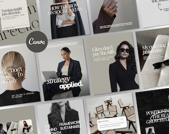 Coaching Instagram Canva Templates | Social Media Kit for Business Coach | Instant Download