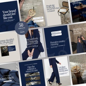 Social Media Manager Instagram Posts, Editable Canva Templates, Editorial Minimalist Content Bundle