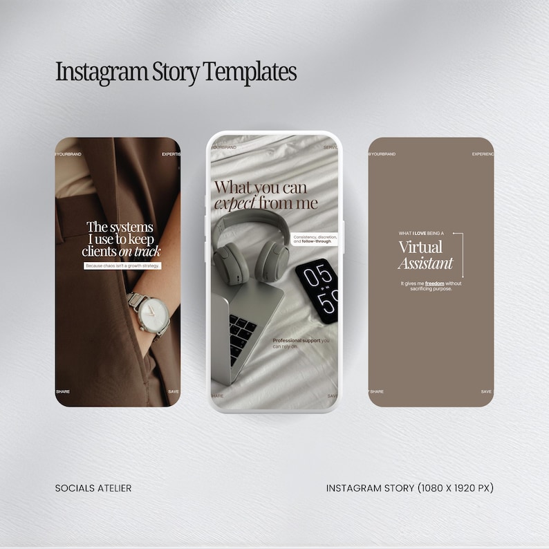 Virtual Assistant Instagram Templates, VA Content Bundle for Service Providers, Remote Work Social Media Templates image 4