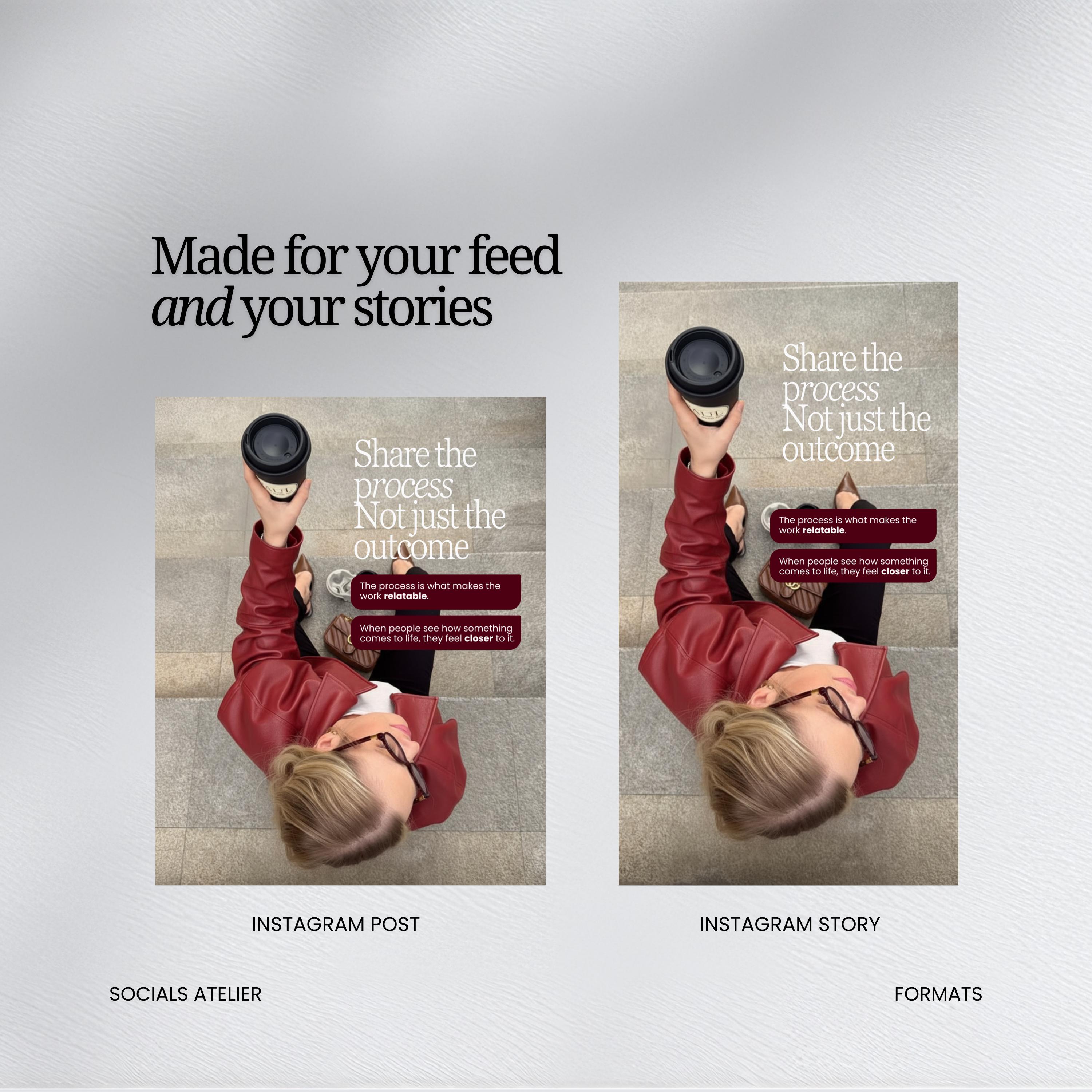Burgundy Instagram Templates | Social Media Manager Canva Post Bundle ...