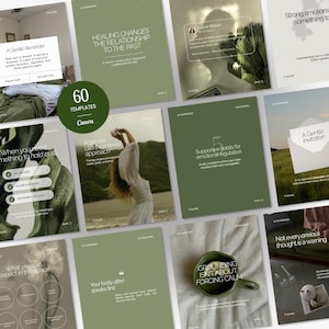 Therapist Instagram Post Templates | Mental Health Counseling Content (Canva Instant Download)