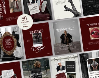 Business Coach Instagram Templates | Bold Luxury Canva Bundle | Coaching Social Media Content (Instant Download)