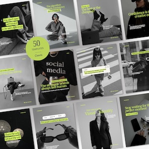 Social Media Manager Canva Templates, Brand Strategist Instagram Posts, Digital Marketing Content Bundle