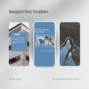 Canva-mallar för sociala medier, Instagram-inlägg för kursskapare, Modern Blue Content Kit bild 4