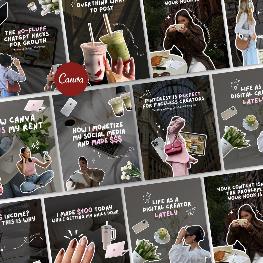 Cozy Instagram Carousel Templates | Canva Social Media Posts for ...
