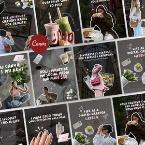 Cozy Instagram Carousel Templates | Canva Social Media Posts for Coaches & Creators (Instant Download)