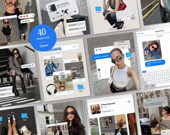 Content Creator Instagram Templates, UGC Influencer Content Bundle, iOS Core Canva Social Media Pack