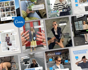 Content Creator Instagram Templates | iOS Core Editable Canva Posts (Instant Download)
