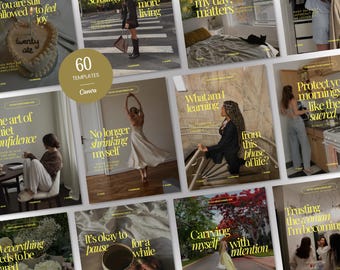 Wellness Instagram Canva Templates | Personal Growth Content | Life Coach Social Media