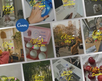 Content Creator Instagram Post, Canva Social Media Bundle for UGC Influencers, Instant Download