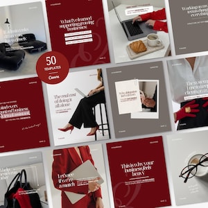 Virtual Assistant Canva Templates, VA Marketing Instagram Posts, Remote Work Social Media Content Bundle