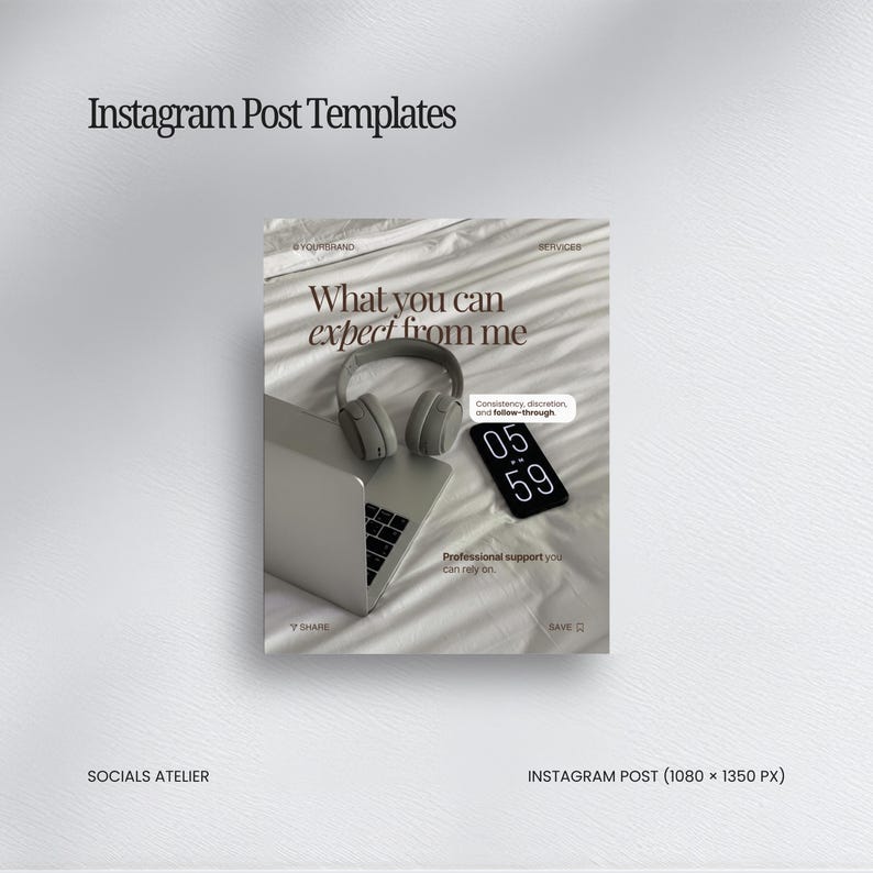 Virtual Assistant Instagram Templates, VA Content Bundle for Service Providers, Remote Work Social Media Templates image 3