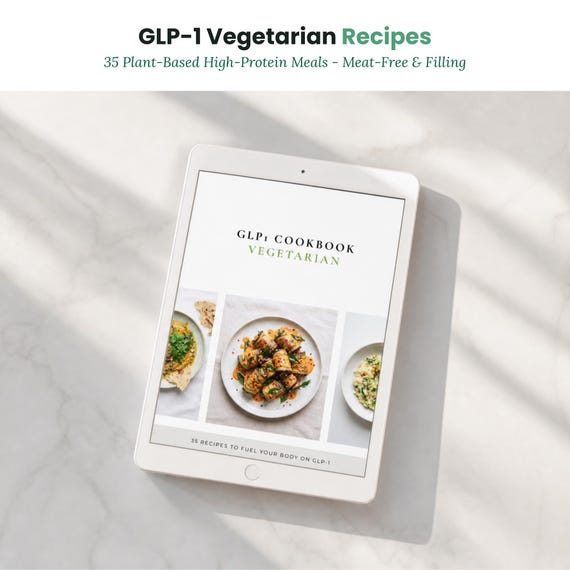 Tirzepatide Vegetarian Recipes | GLP1 Plant Based Diet Cookbook | Low Fodmap Guide to Reduce Side Effects | Vegan Protein Weight Loss Plan