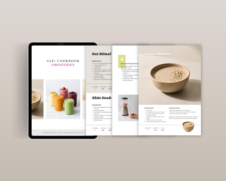 Healthy GLP-1 smoothie ingredient list that makes weekly shopping effortless