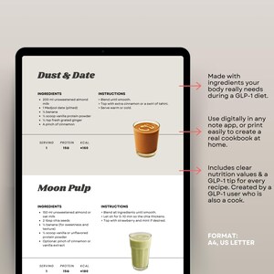 GLP-1 smoothie recipes index showing high protein blends for weight loss