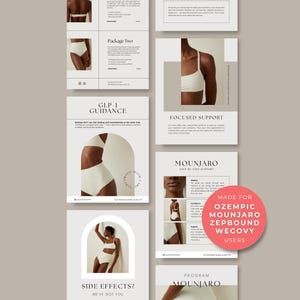 GLP-1 Wellness Brochure Canva Template | Weight Loss Education Flyer | Health Coach Marketing Templates | GLP1 Social Media Kit