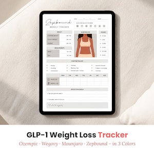 GLP-1 Weight Loss Tracker | Injection & Side Effects Journal (Digital Download)