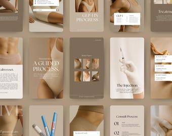 Redigerbara GLP1-mallar för sociala medier, Medspa Instagram Story (Canva)