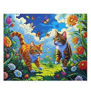 Colorful Cat Puzzle: Family Fun Jigsaw Puzzle
