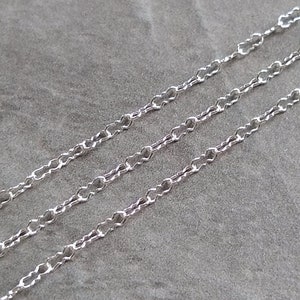 1.8mm LIGHT KRINKLE - Bracelet Anklet Necklace - Sterling Silver Peanut Chain - Delicate Finished Link - Ready To Wear Chain for Charm