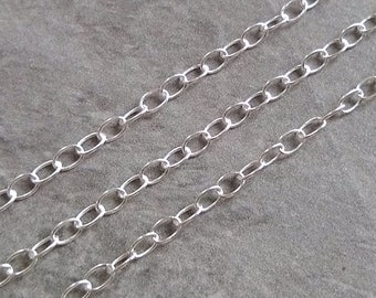 2.4mm BASIC MEDIUM - Cable Chain Necklace - Sterling Silver Jewelry for Women - Interchangeable Delicate Chain for Charms and Pendants
