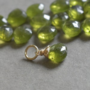M - Rare Mineral - Olive Green Vesuvianite Idocrase Wire Wrapped Stone Charm Pendant - Unique Natural Stone Vessonite Gemstone Jewelry