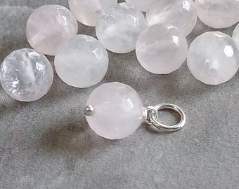 Very Pale Rose Quartz Pendant - Light Pink Quartz Charms - Natural Stone Gemstone Charms - Attract Love Jewelry - Metaphysical Stone Jewelry